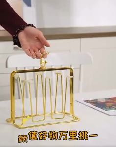 Reindeer-shaped Wall Mounted Glass Cup Holder Drying Rack