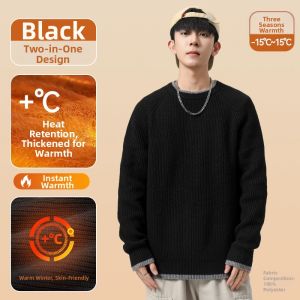 Warrior | Knit Pullover Sweater Men Warm Base Layer Round Neck