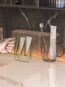 Cốc Chải Răng Sang Trọng Hình Học Cốc Đựng Nước Súc Miệng Cốc Đựng Đồ Dùng Vệ Sinh Cá Nhân Cốc Đựng Bàn Tay Cốc Đựng Bàn Tay