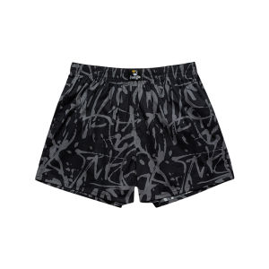 Loose Comfortable Breathable Pure Cotton Boxer Shorts Home Leisure Pants for Men Cartoon Print mid Waist Short Length