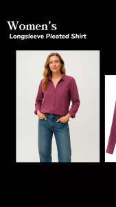 Un*versal Thr*ad Womens Longsleeve Pleated Shirt/ KEMEJA WANITA LENGAN PANJANG BRANDED