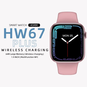 [Local Stock]King Stone HW67 Plus Smart Watch Series 7 Men Women 1.9" NFC Bluetooth Call Wireless Charger Custom Dial Smartwatch