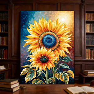 Bright Sunflower Floral Artwork Jigsaw Puzzle 500/1000/1200/2000PCS Stress Relief Puzzle Wall Art Decor Gift