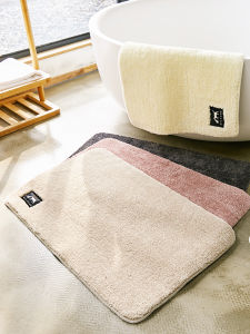 Water Absorbent Non-Slip Bathroom Mat Home Use Living Room Carpet Toilet Entrance Door Mat Modern Simple Style Machine Washable