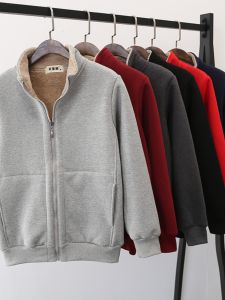 Thickened Fleece Womens Sweatshirt Short Style Loose Fit Zipper Cardigan Korean Version Autumn Winter New Arrival Outerwear