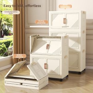 MLZH | Foldable Mobile No-Assembly Storage Cabinet