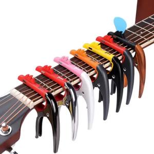 Metal Flamingos Guitar Capo – Universal Clip for Acoustic Electric Guitar & Bass | Premium Zinc Alloy with Ergonomic Handle