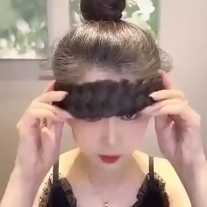 BEAUTY Wig Bertepi Lebar Kepang Bando Kepang Tulang Ikan Melebar Wig Hairband Menebal Kepang Lebar Twist Headband Wig