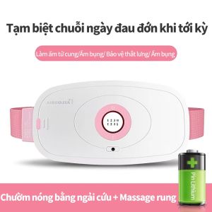 Máy massage làm ấm bụng - Với 3 nấc massage làm nóng Đai chườm nóng sưởi ấm có chức năng massage giảm đau bụng kinh nguyệt quà tặng bạn gái