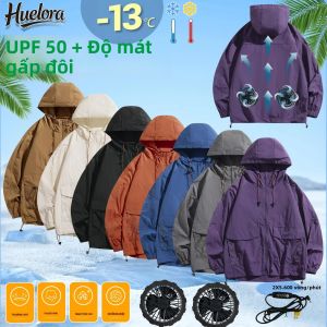 Mùa Hè Băng Mát Áo Quạt Không Khí Quần Áo Cho Nam Và Nữ Chống Nắng UV Nhẹ Chống Gió Thoáng Khí Ngoài Trời Áo Khoác