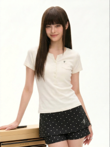 F426 | American Soft Style Henley Slim Fit Short Sleeve T-shirt