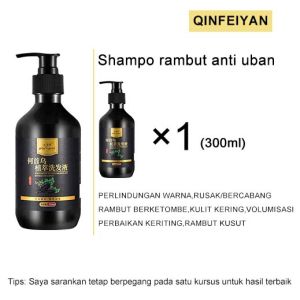 Shampo rambut anti uban Perawatan Rambut Anti Uban Shampoo Black Coloring Shampoo Black 300ml shampo herbal penghitam rambut Melembabkan rambut Memperbaiki akar rambut