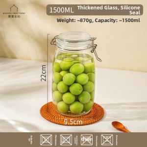 MODERN SWEETHOME | Food-Grade Airtight Glass Storage Jar