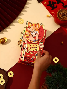 🔥(6pcs/pack) 2026 Horse year- Angpao Angpau Red Packet -2026 马年个性创意翻盖立体新年卡通红包压岁利是封