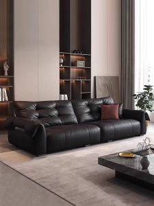 Italian Vintage Style Eco-Leather Modern Sofa Living Room Swan Popular Large And Small Size Straight Row High End