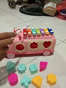 Mainan Anak Alat musik Kulintang Bus Puzzle YE20 | Mainan Music Xylophone Bus Shape Puzzle Bentuk 3in1 | Mainan Edukasi Murah Terbaru