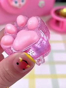 Sealing Wax Jelly Squishy Fun diy Material Kit Wax Seal Stamp Set for Girls DIY Stress Relief Cat Paw Squeeze Toy