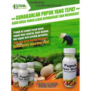 super grow 250ML membantu meningkatkan hasil pertanian anda. cocok untuk segala jenis sayur dan buah .