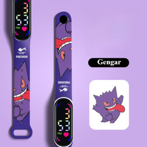 Pokemon LED Watch Pikachu Gengar Digital Waterproof Bracelet Electronic Watch for Kids Boys Girls Birthday Gift