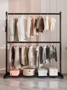 HESPRราวแขวนผ้า 2ชั้น ราวตากผ้า ราวแขวนผ้าโครงเหล็ก แข็งแรง ทนทาน รับน้ำหนักได้ดี มี 6ขนาดให้เลือก