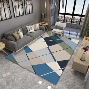 Home Geometric Carpet Crystal Velvet