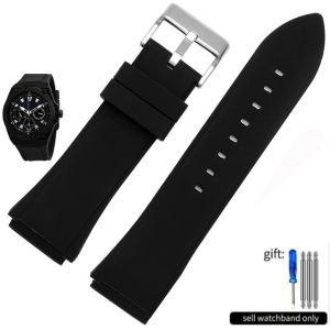 สายรัดพิเศษ22มม. สายรัดนาฬิกาซิลิโคนกันน้ำนุ่มสำหรับ U0247g3นาฬิกาข้อมือ Guess ไจลส์ W0040g3 W0040g7สายรัดที่ตกแต่งเค้กซิลิโคนสีฟ้าสำหรับอุปกรณ์สายรัดนาฬิกาผู้ชาย