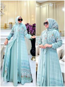 Helen Set Series | Gamis Premium | Gamis Set Jilbab Segi Empat