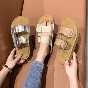Sandals Womens Summer Wears Fairy Style with Skirt Thick-soled Beach Sandals Fashion Flip-flops