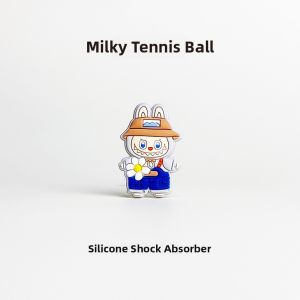 Naisi Tennis Racket Shock Absorber Labubu Cute Silicone Shock Absorber Llb Lub Fitness Sports Fans Goods Tennis Racket