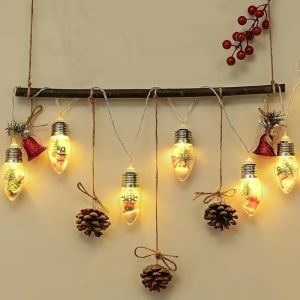 Christmas Tree Lights Indoor Snow Globe Lights Battery Powered Perfect for Decorating a Tree and Adding Charm to a Cozy Bedroom