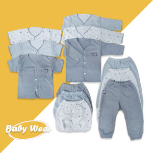 Baju & Celana Bayi Seri Abu Baju Bayi Newborn Panjang dan Pendek