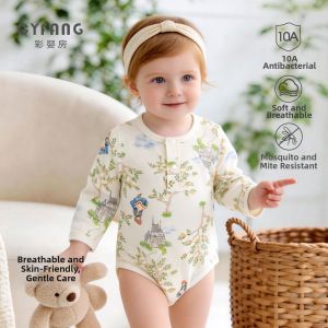 CAIYINGFANG | Autumn Thin Onesie For Newborn Cotton