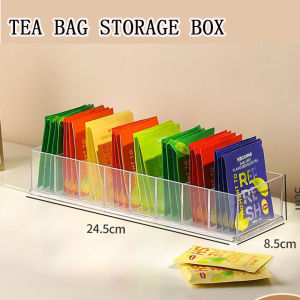 Acrylic Tea Bag Storage Box Coffee and Tea Bag Storage Box Office Desktop StorageBox Tea Sugar Storage Supplie Kitchen Organizer
