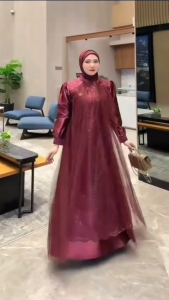 Dress Terbaru / Viola Dress Silk apk Tille Brokat Dress Lebaran Gamis Termurah Dress Kondangan