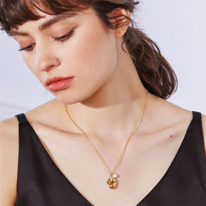 Unique Baroque Pearl Necklace Gold Bean Original Fashion Jewelry Gift for Girlfriend Alloy Plated Silver Gold Fresh out