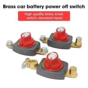 On/Off 275A Top Post Bat-tery Disconnect Switch 12-48V Waterproof Heavy-Duty Marine B-attery Switch For Car Vehicle RV And Boat
