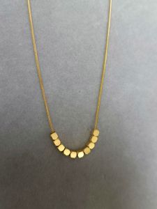 New 2023 Titanium Steel Snake Bone Necklace for Women Small Square Design Luxury Minimalist Fashion Jewelry Geometric Pattern