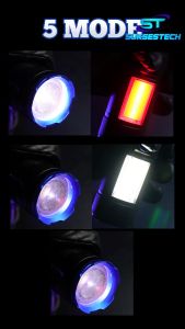 Senter Zoom LED COB Bahan Aluminium Dengan 6 Mode Cahaya Super Terang Rechargeable-988 Senter Tangan Waterproof Senter Dengan Indikator Baterai - Lazada