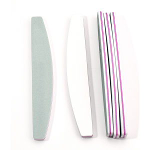 2/5Pcs Buffing Sanding Files Block Professional Crescent Polishing Block 2-Side  Durable Abrasive Pedicure Manicure Polisher