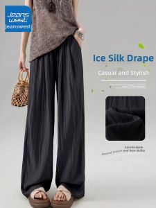 Jeanswest | Summer Black Yamamoto Pants Lightweight Draping Wide Leg Casual Trousers