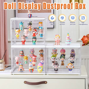 Clear Display case Toy Display Storage Rack Stackable Show Case Front Drop Dustproof   Storage Organizer Stand Case for Figures Garage Kits Lego Pop Mart Dolls Collectibles Led Light Stand - Lazada