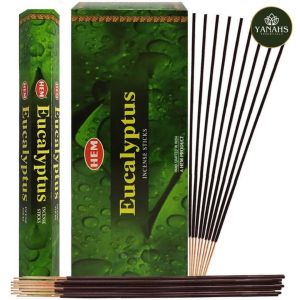 Eucalyptus Incense Sticks HEM 20 sticks - Enhances creativity concentration and productivity with a boost of positivity