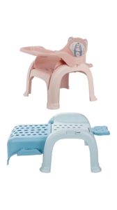 Ghế đa năng GIA LONG / HOKORI nhựa VIỆT NHẬT - Gội đầu ăn dặm tập ngồi cho bé gấp gọn - 1916/9092