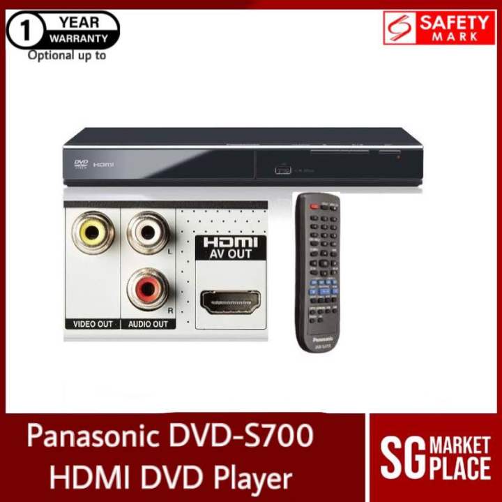 Panasonic DVDS700 HDMI DVD Player. 1080p UpConversion. CD Ripping