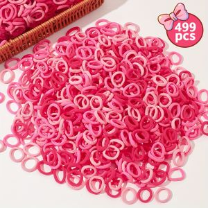 99/299/499/999 Pieces of Multi-Color Cute Elastic Hair Ties for Girls Hair Rope and Hair Accessories for Daily Wear