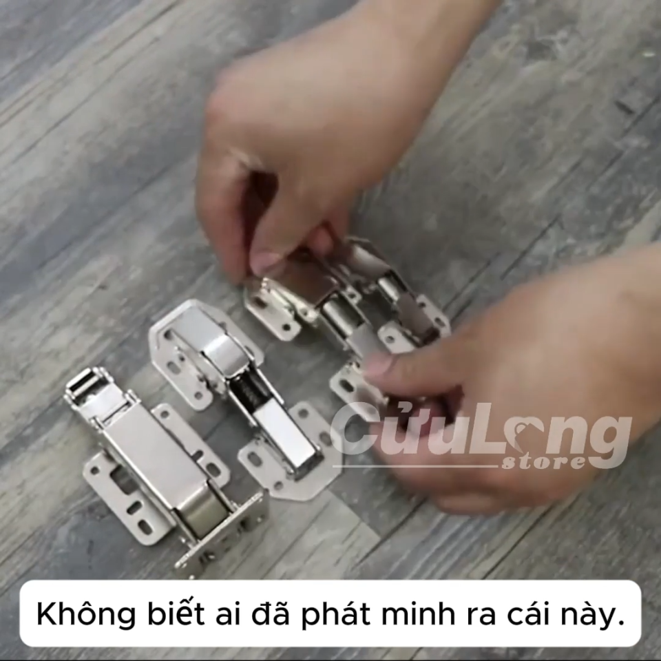 Bản Lề Gấp Cửa Tủ Inox Thông Minh Tự Đóng Không Khoan Giảm Chấn Êm Dễ Lắp Cho Tủ Gỗ Tủ Bếp Tủ Quần Áo