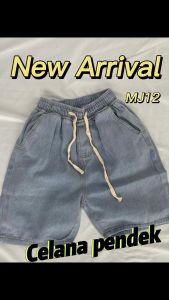 MANNING MJ12 Jeans Lurus Pria Jeans Biru Dicuci Lima Titik Jeans Biru Pria Casual Midriff Longgar Jeans Serut Longgar Musim Panas Tipis Retro Longgar