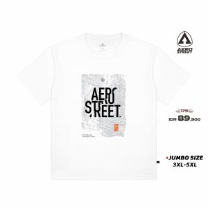 Aerostreet T Shirt Big Size Miko Putih Kaos T-Shirt FCBCA