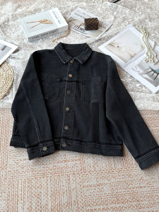 MANMI | Áo Khoác Jeans Dễ Thương Thoáng Mát Có Cổ Cho Nữ
