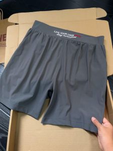 Cool Quick-dry Embroidery Shorts Dark Gray